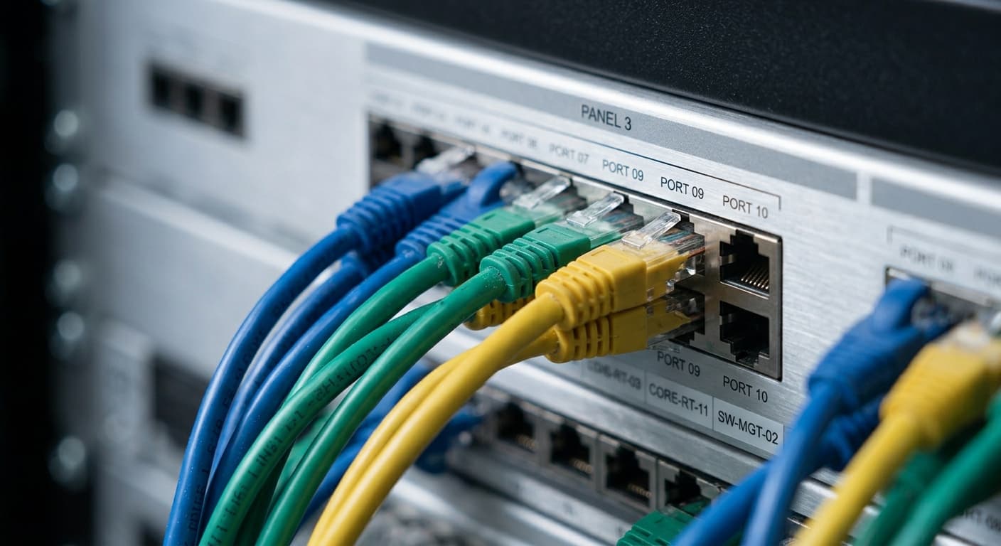 Structured network cabling and rack infrastructure