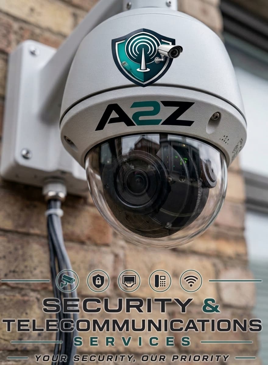 Close-up of a dome CCTV security camera mounted on a brick wall